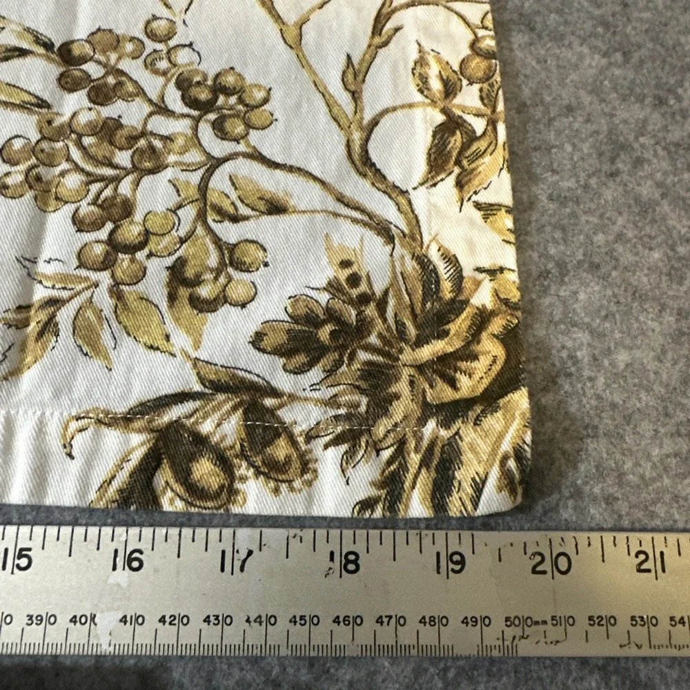 7 Williams Sonoma Turkey Cloth Napkins Thanksgiving Fall Cotton